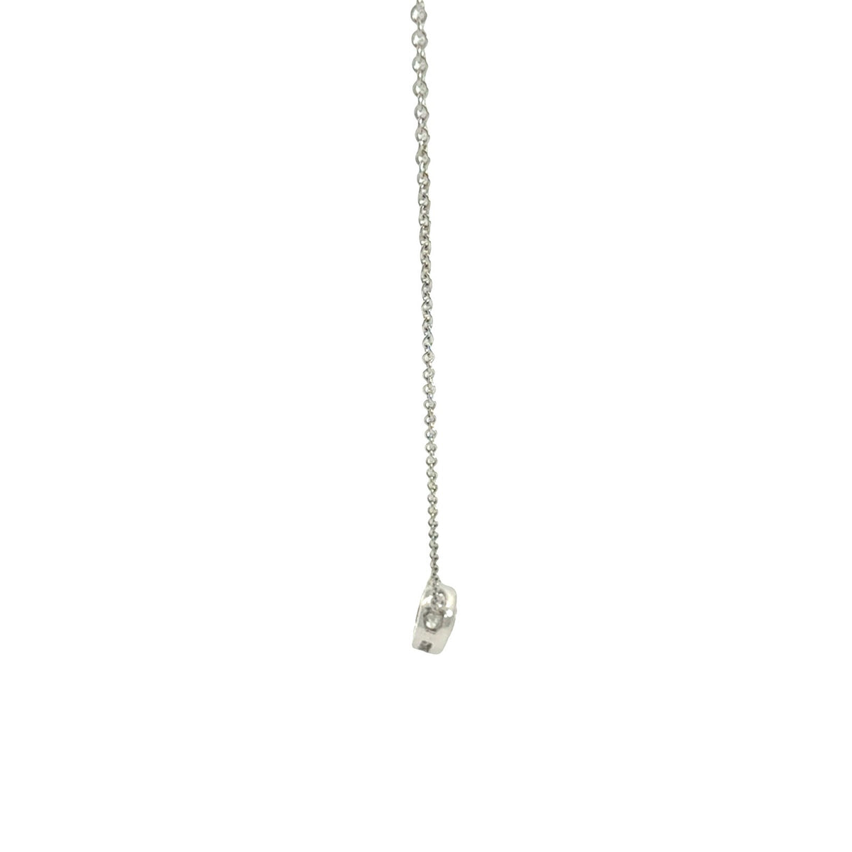 14k White Gold 0.52tcw Diamond Round Bezel-Set Solitaire Necklace4