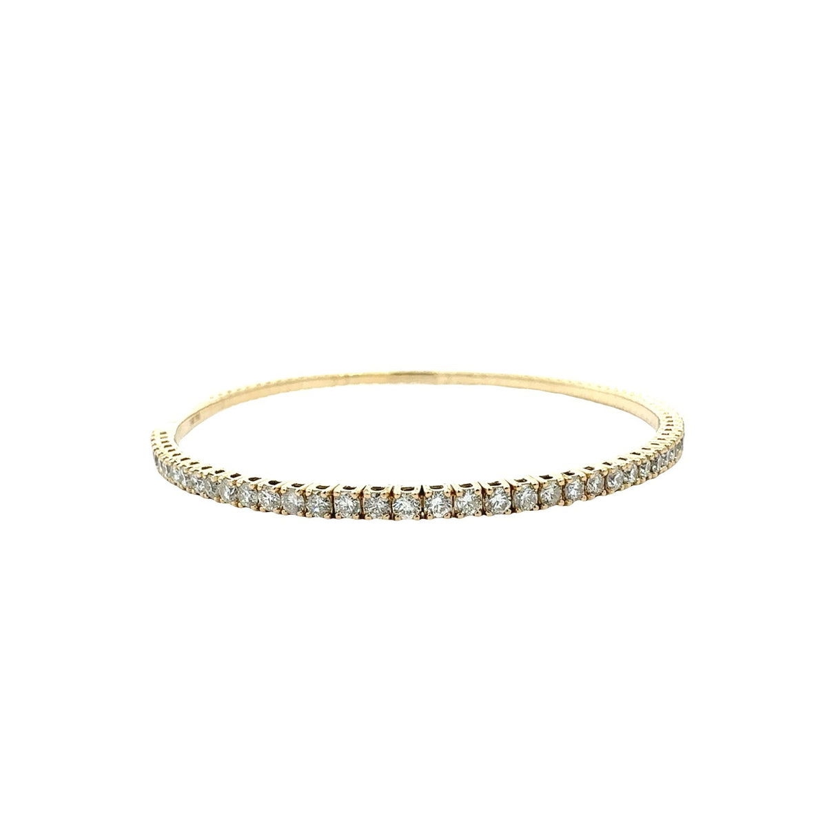 NEW 14k Yellow Gold 2.24cttw Diamond Tennis Bracelet Flex Bangle2