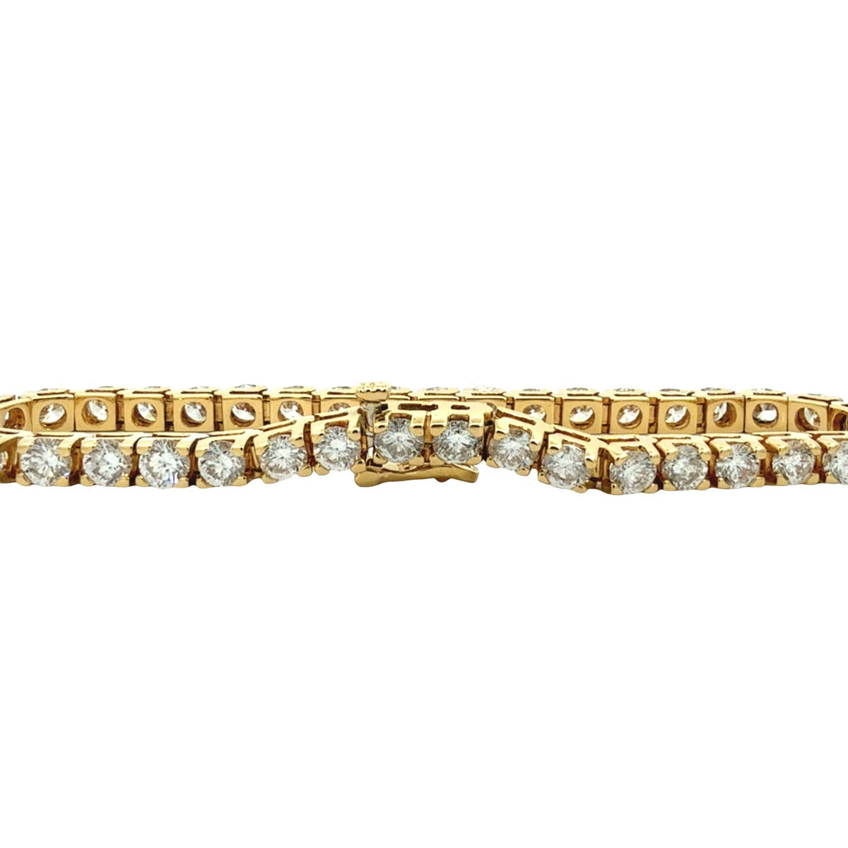 18k Yellow Gold and 9.13cttw Diamond Tennis Bracelet3