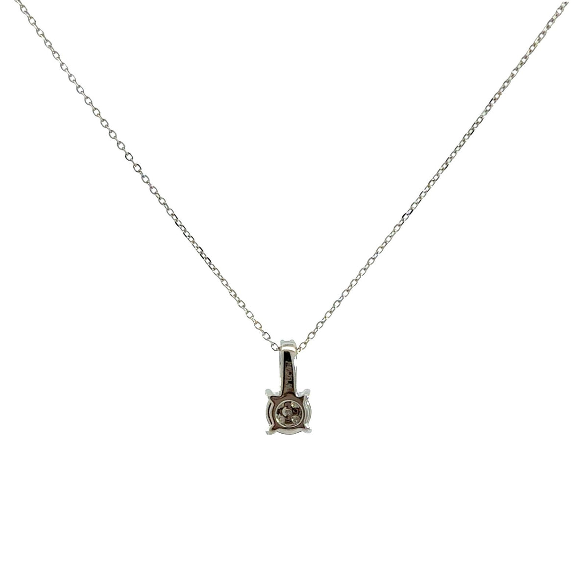14k White Gold 0.19cttw Diamond Cluster Pendant Necklace3