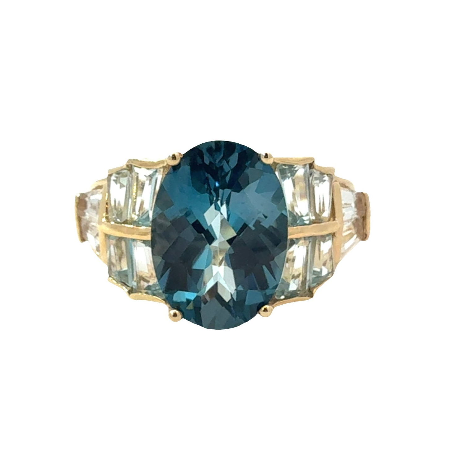 Vintage 10k Yellow Gold 8.95ctw Topaz Ring Size 8.250