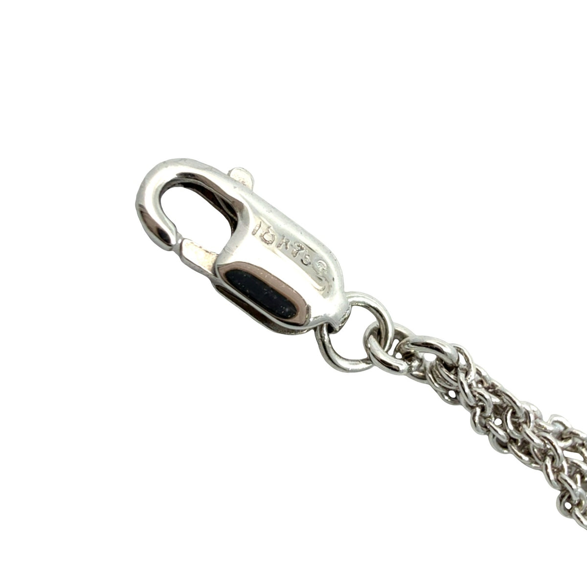 18k White Gold Multi-Strand 0.23cttw Diamond Station Chain Bracelet 7"4