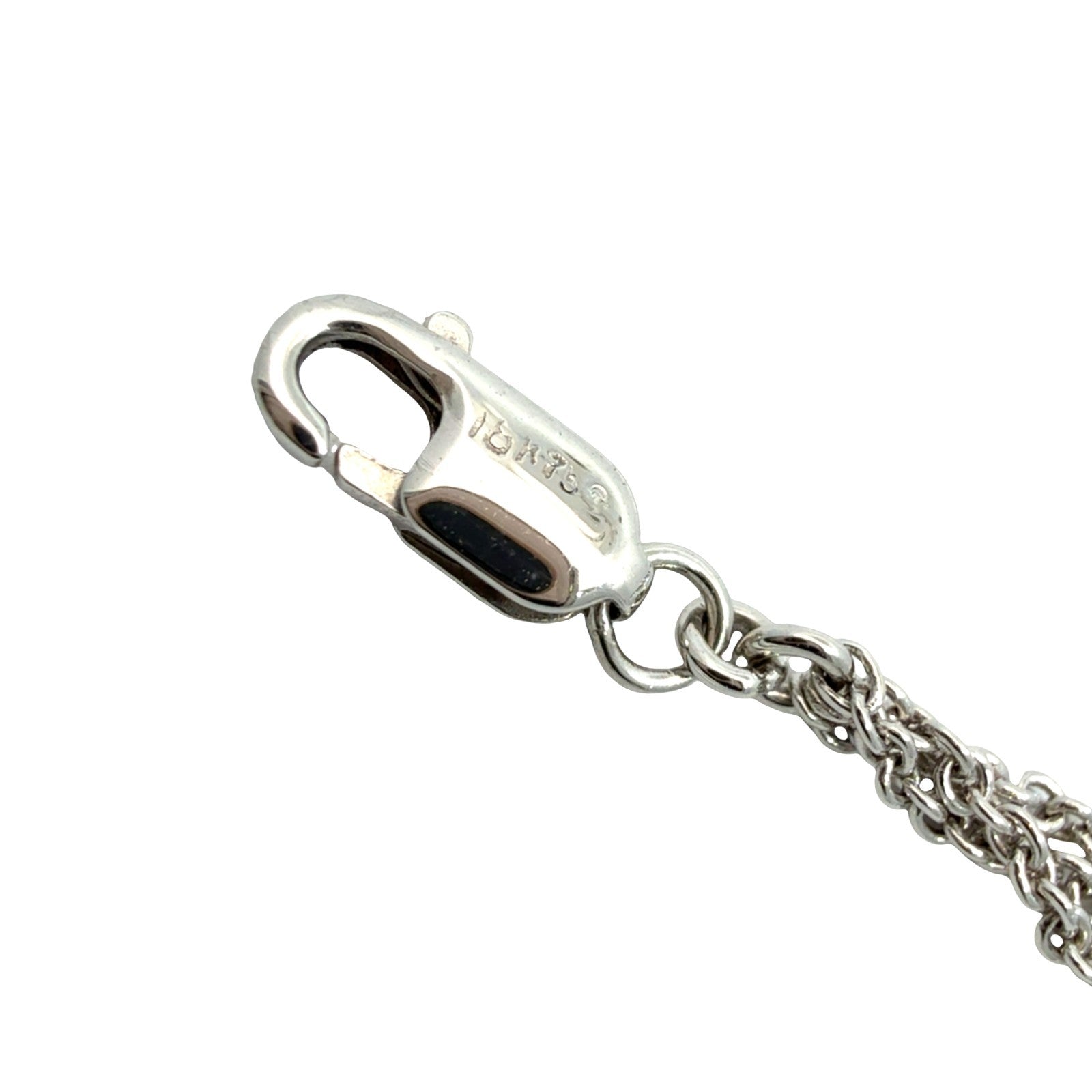 18k White Gold Multi-Strand 0.23cttw Diamond Station Chain Bracelet 7"4