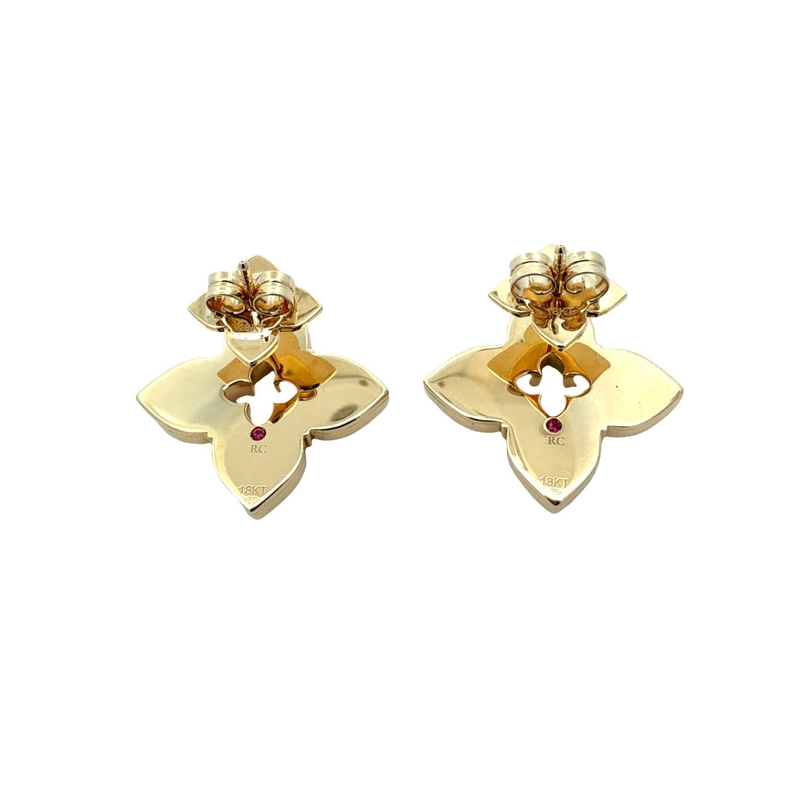 Roberto Coin 18k Yellow Gold Venetian Princess 0.28cttw Diamond Flower Earrings2