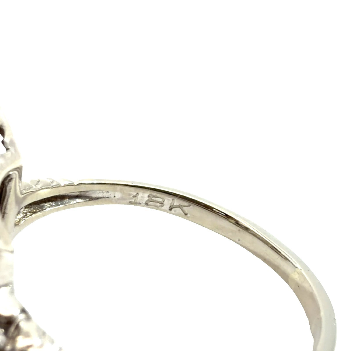 Vintage Art Deco White Gold 0.73cttw Diamond Filigree Cocktail Ring Size 85