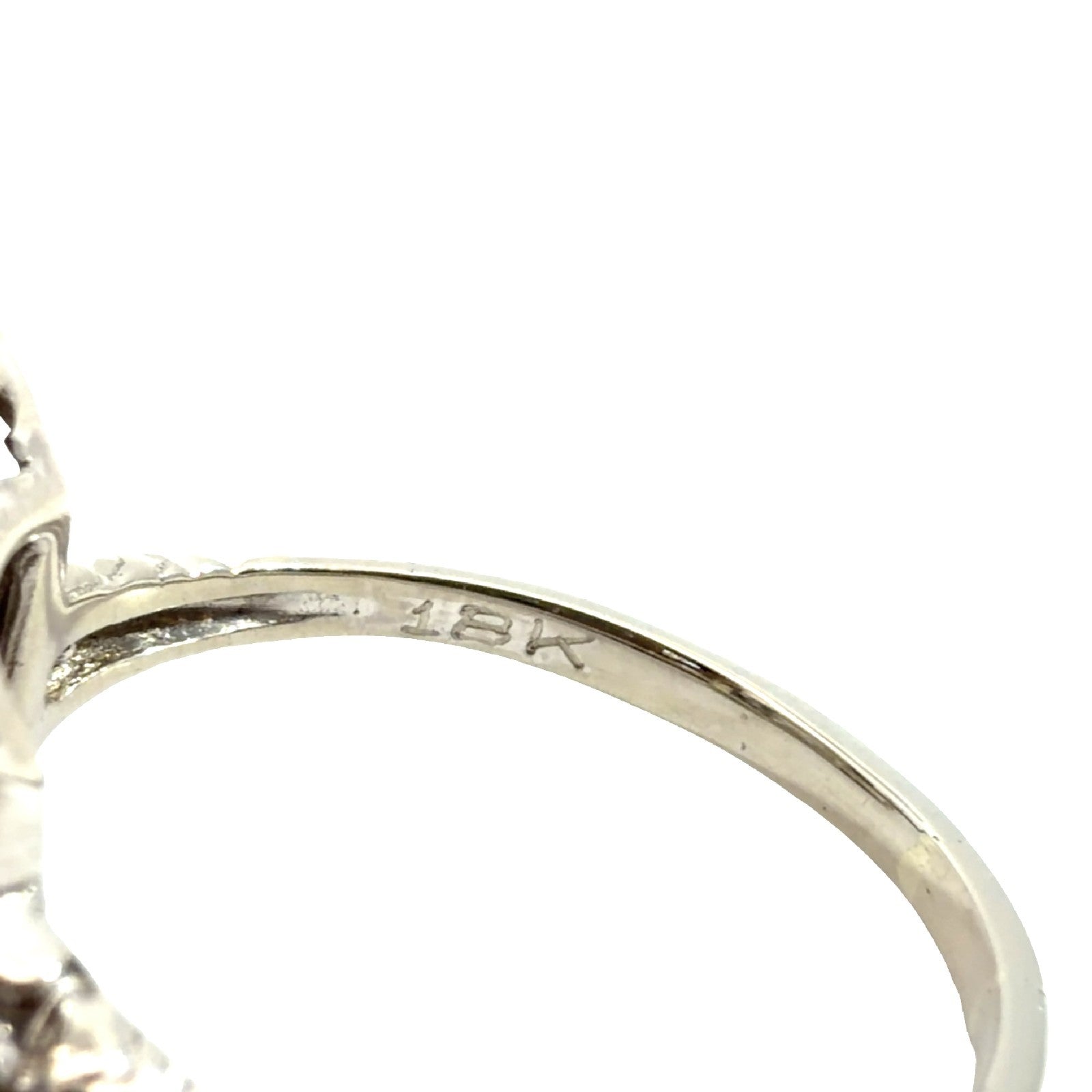 Vintage Art Deco White Gold 0.73cttw Diamond Filigree Cocktail Ring Size 85