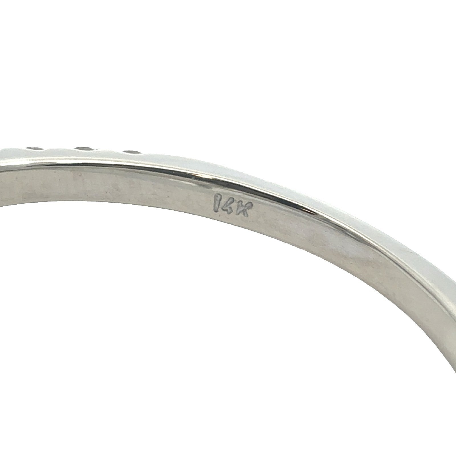 14k White Gold Stamped 0.31ctw Diamond & 0.61ctw Oval Aquamarine Ring6