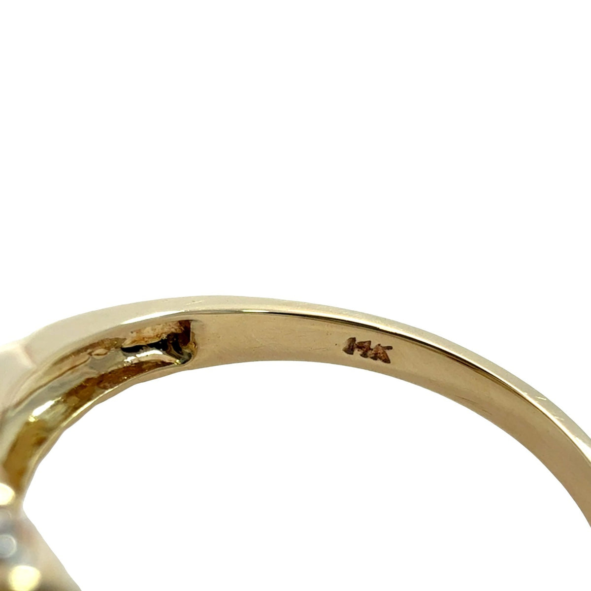 14k Yellow Gold Pearl and 0.10cttw Diamond Bypass Cocktail Ring6