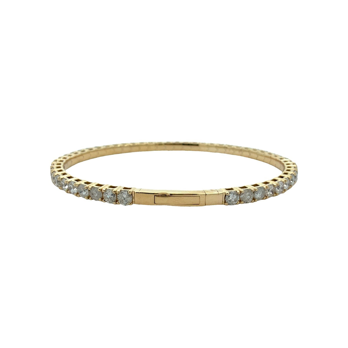 The Jewel Box 14k Yellow Gold 6.20ctw Diamond Flex Bangle 6.5 in4