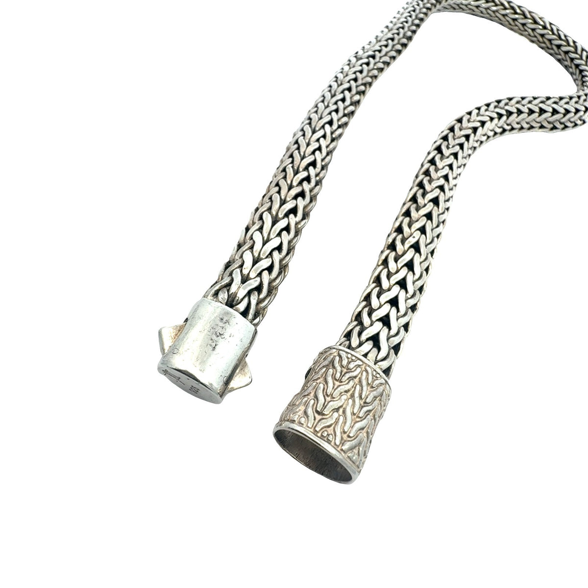 John Hardy Sterling Silver Woven Chain Necklace4