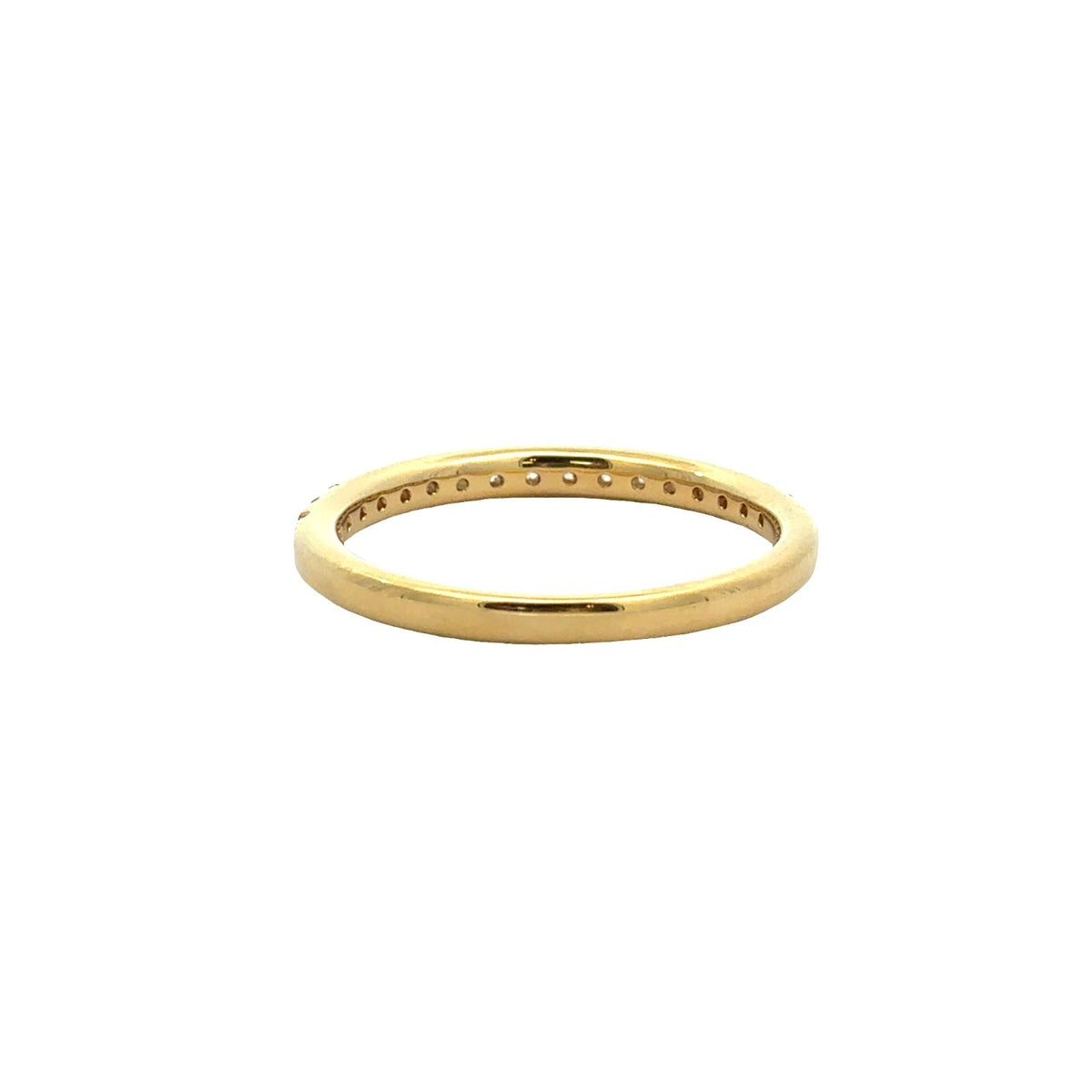 18k Yellow Gold 0.34ctw Diamond Half Eternity Band Size 6.752