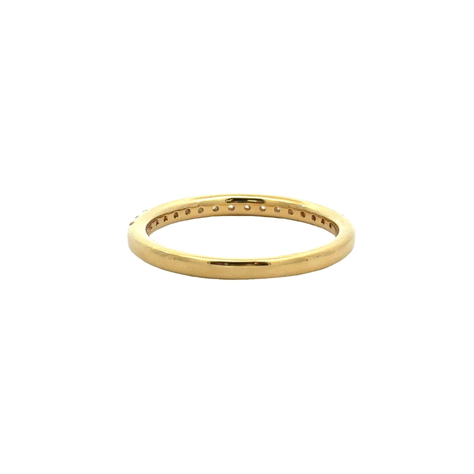 18k Yellow Gold 0.34ctw Diamond Half Eternity Band Size 6.752