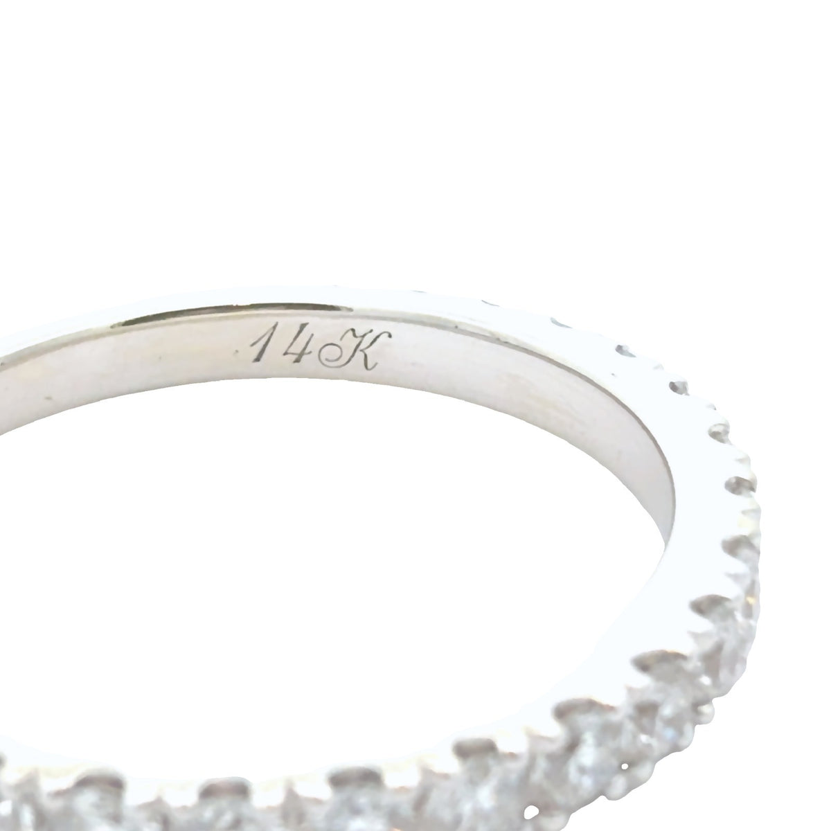 14k White Gold 0.64ctw Diamond Band Size 72