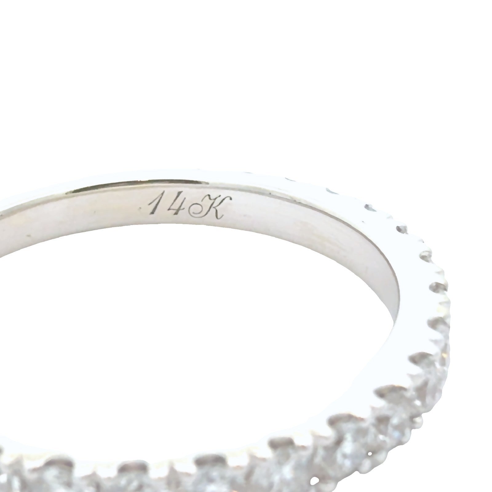 14k White Gold 0.64ctw Diamond Band Size 72