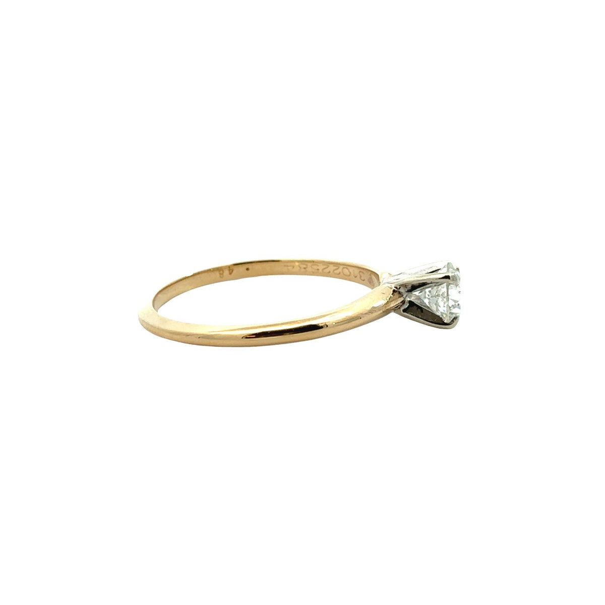 14k Yellow Gold Round 0.48tcw Diamond Solitaire Engagement Ring3