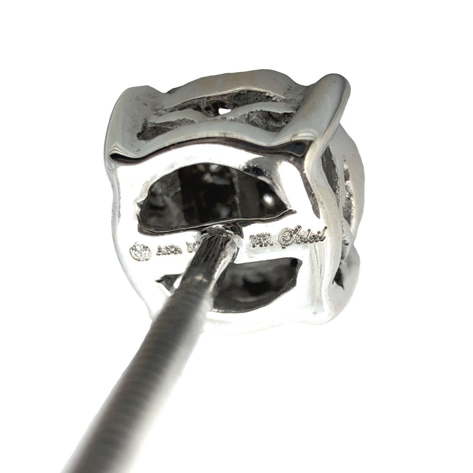 14k White Gold 0.26cttw Diamond Cluster Stud Earrings6