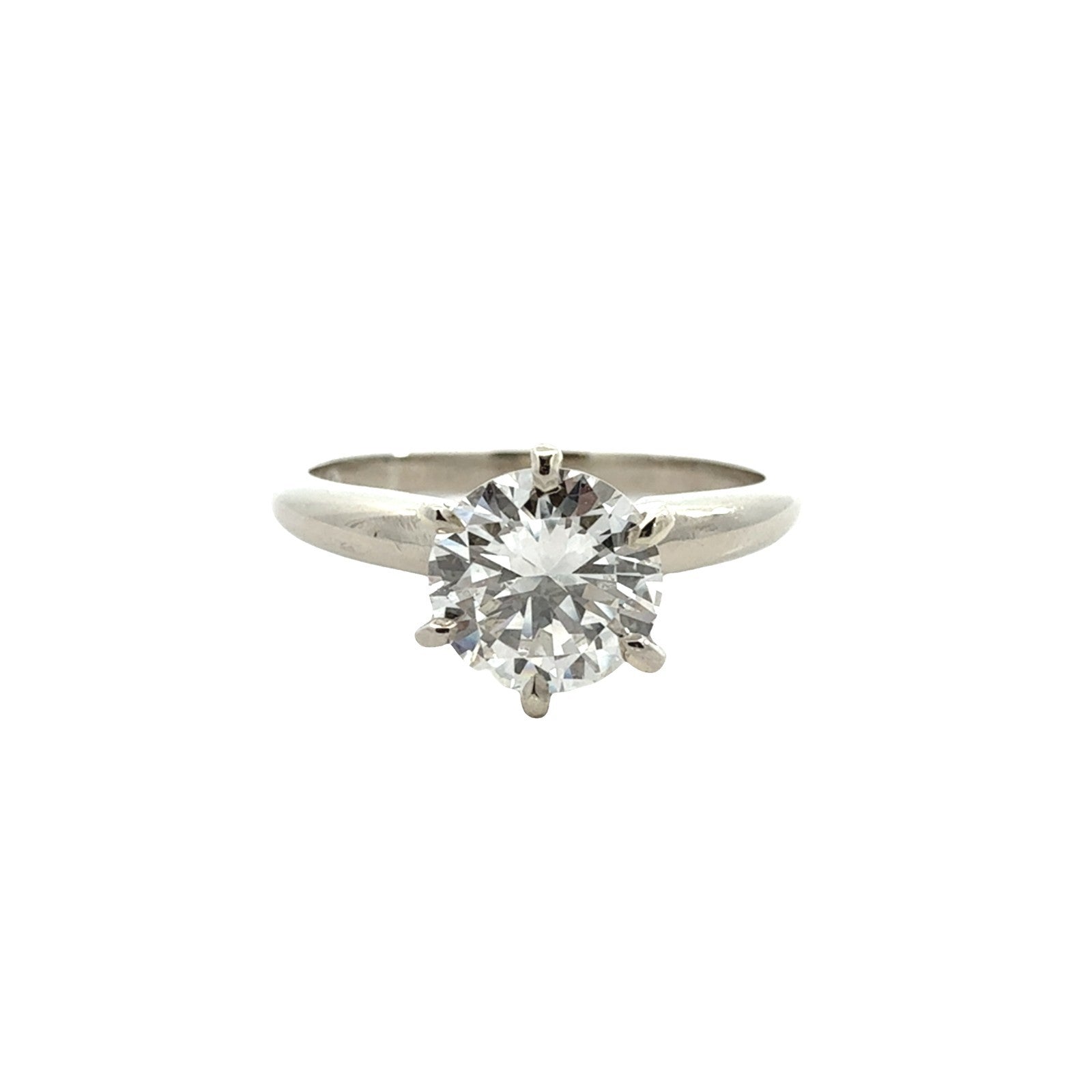 14k White Gold 1.16tcw Diamond Solitaire Engagement Ring0