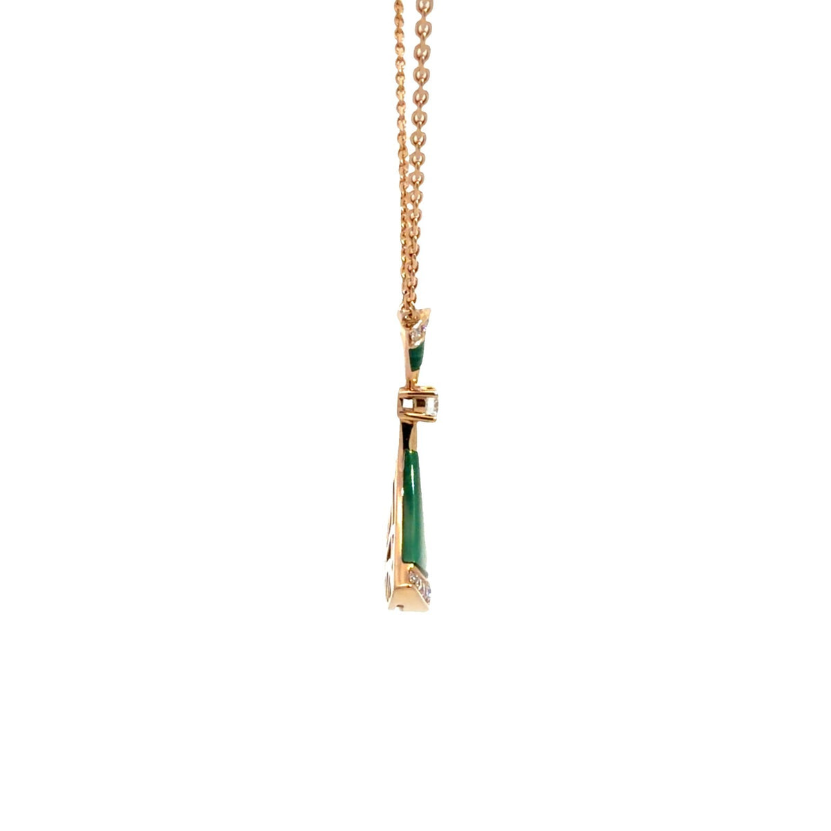 Bvlgari Divas' Dream 18k Rose Gold Necklace with Malachite and 0.32ctw Diamond2