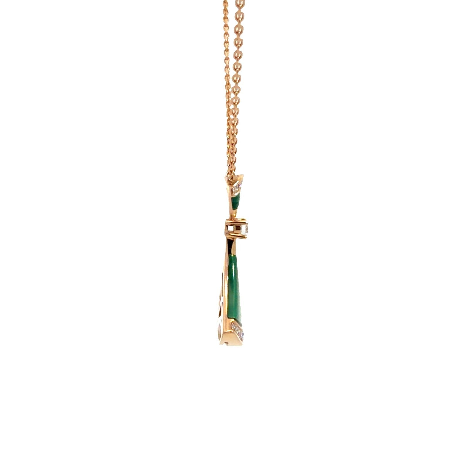 Bvlgari Divas' Dream 18k Rose Gold Necklace with Malachite and 0.32ctw Diamond2