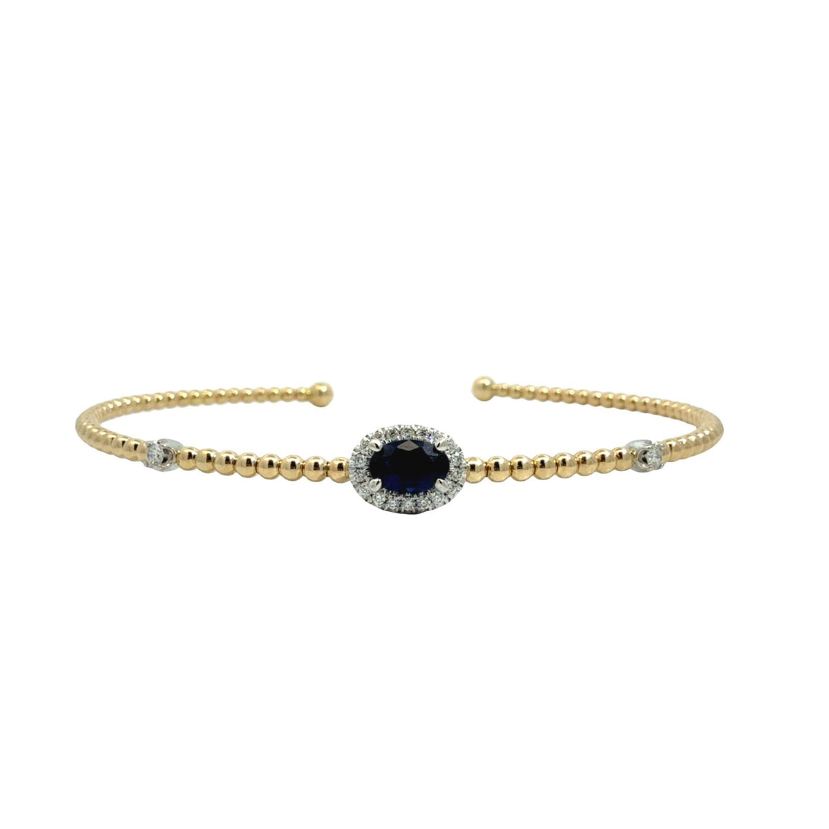 Gabriel &amp; Co. Bujukan 14k Yellow Gold 0.48tcw Sapphire 0.18cttw Diamond Bracelet0
