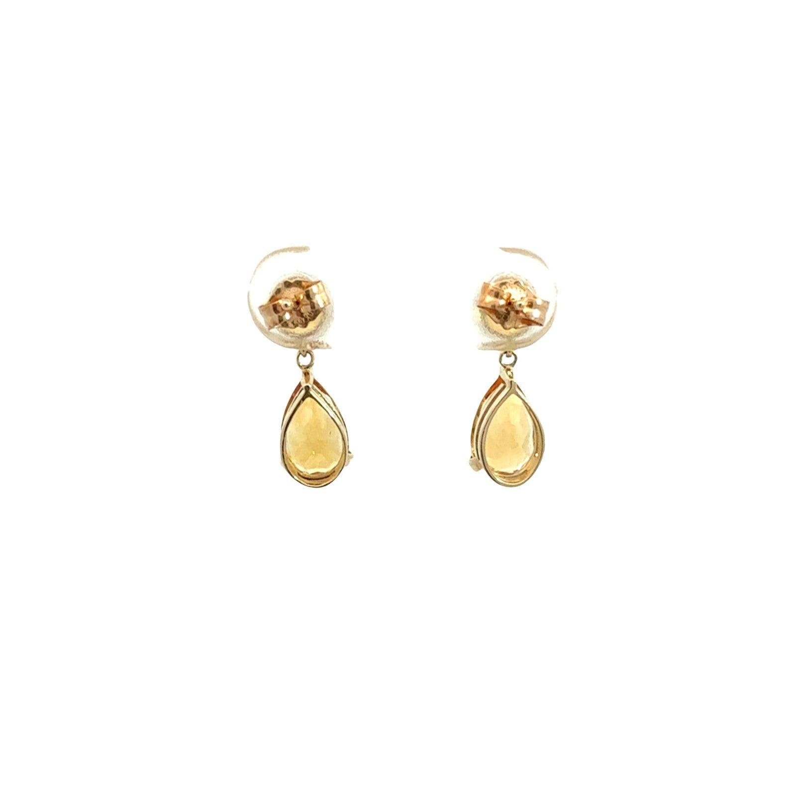 10k Yellow Gold 2.86cttw Citrine Teardrop Earrings3