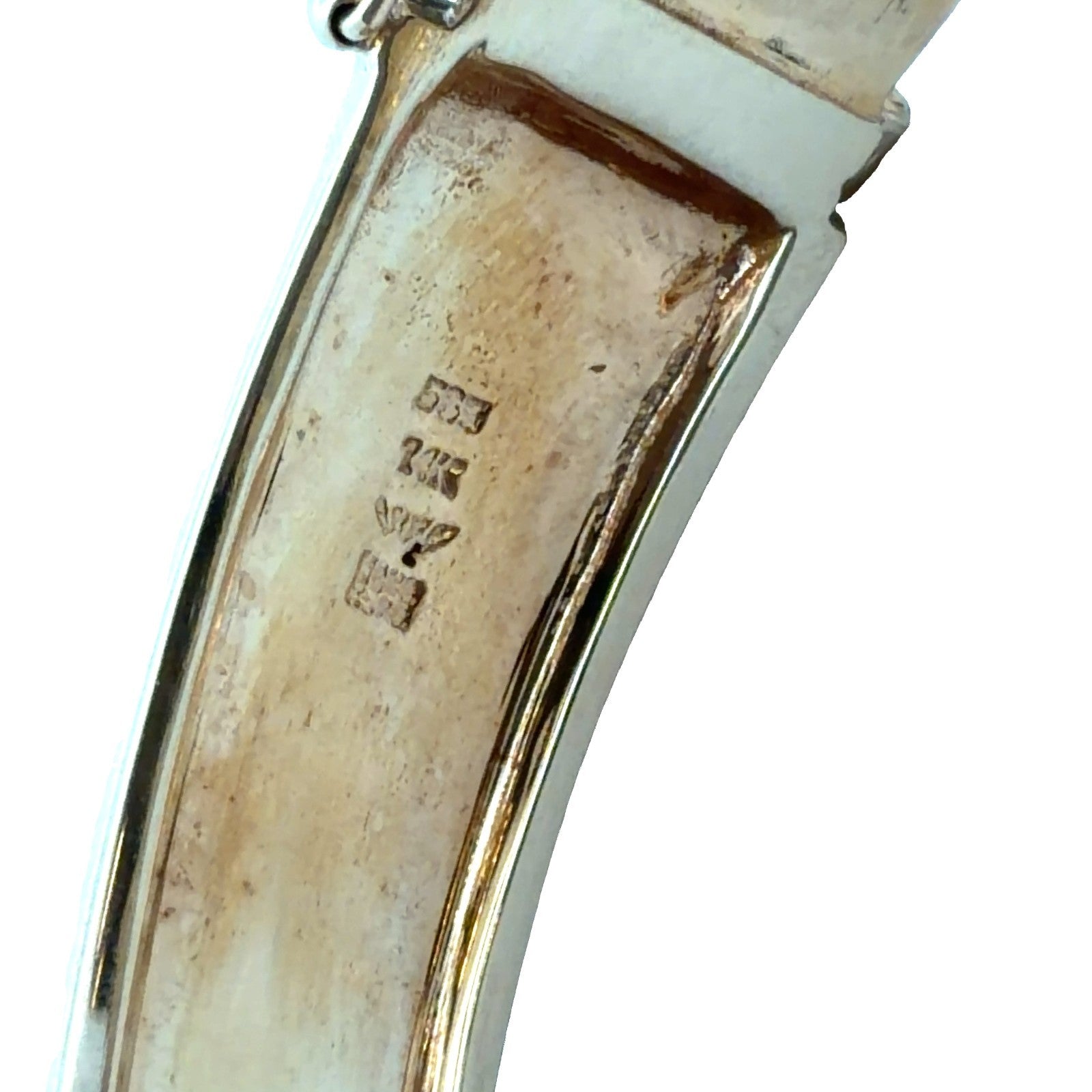 Vintage Art Deco 14k Yellow Gold Five Pearl & 0.53cttw Diamond Bangle5