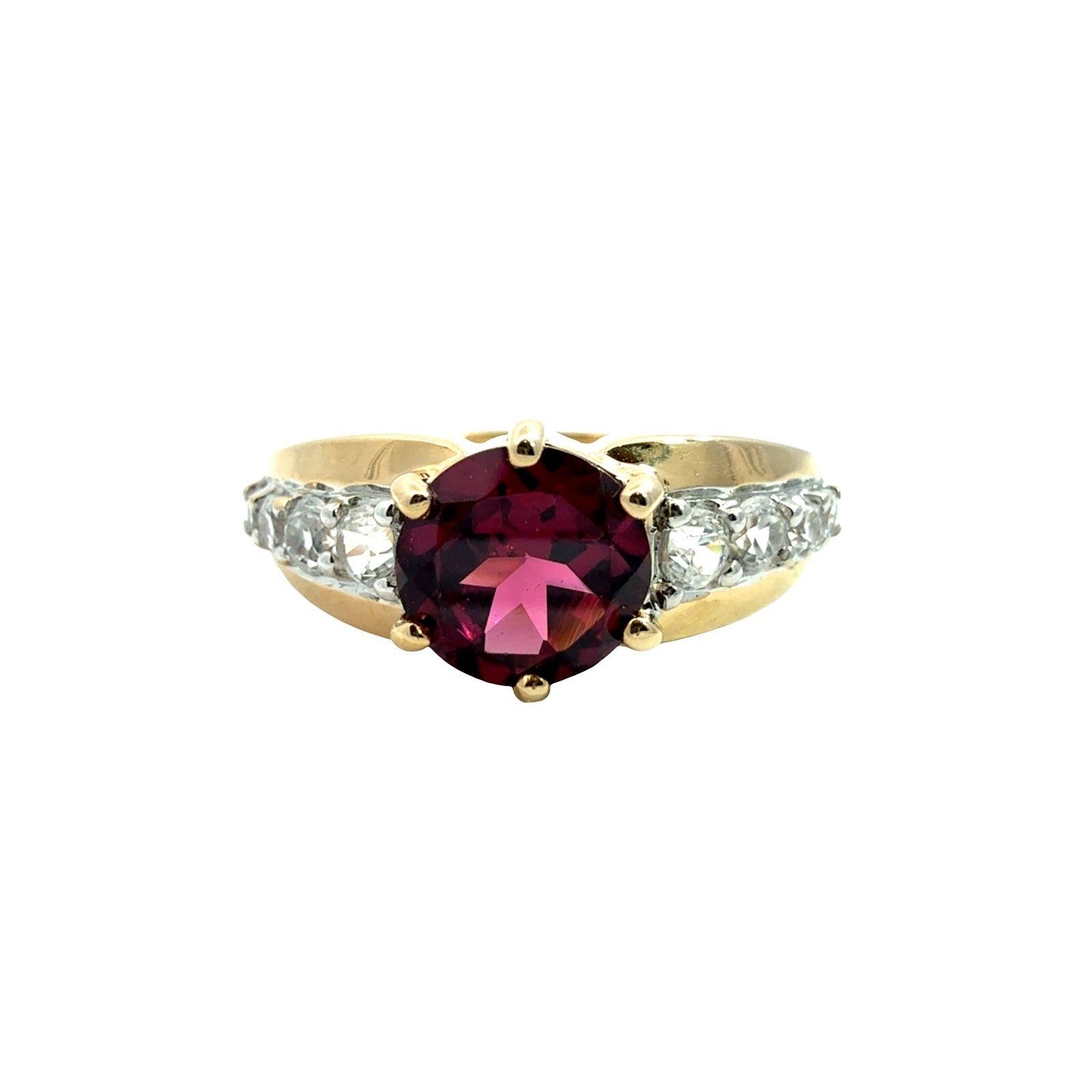 10k Yellow Gold 0.98tcw Tourmaline and 0.24cttw Topaz Ring0