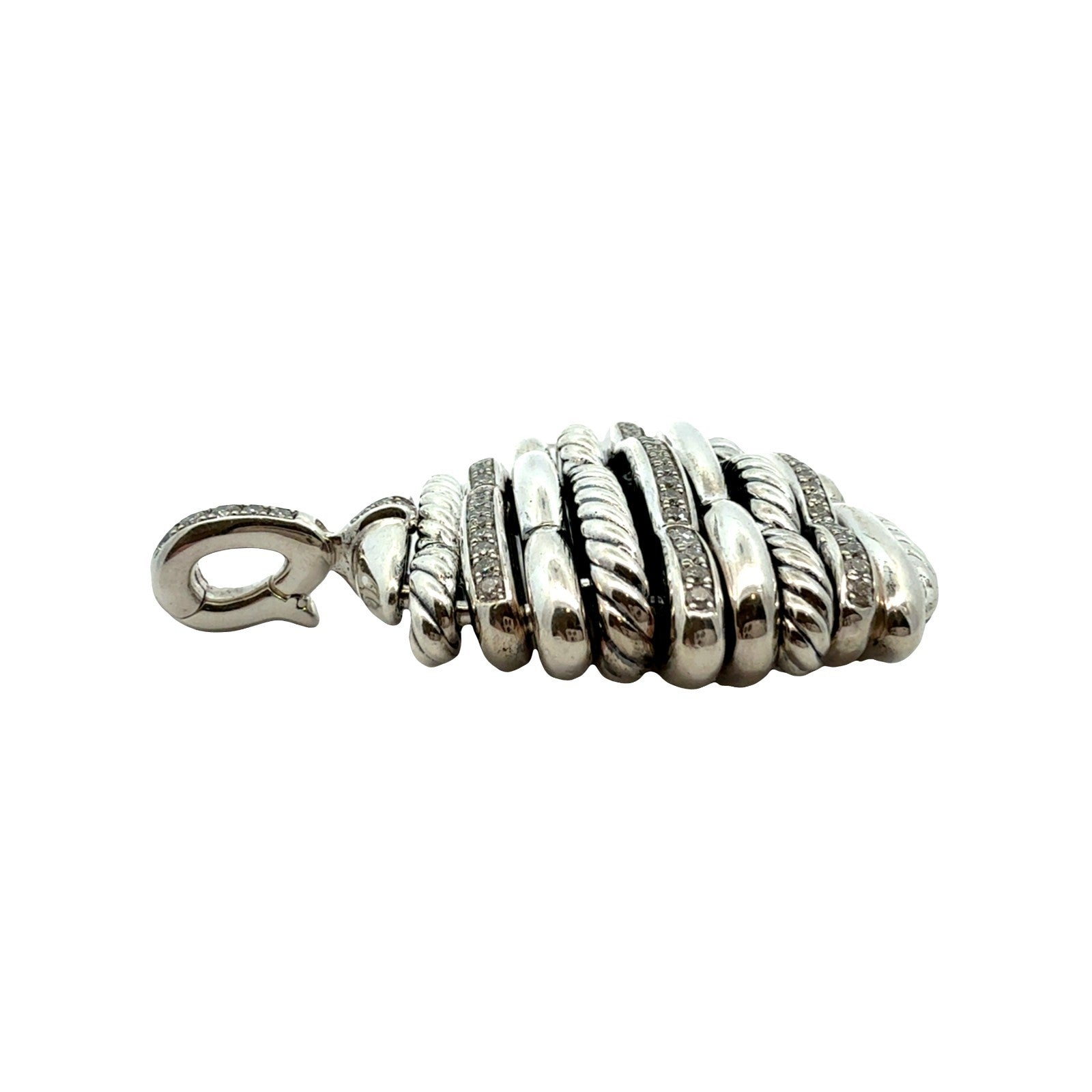 David Yurman Sterling Silver and 0.86cttw Diamond Tides Collection Pendant3