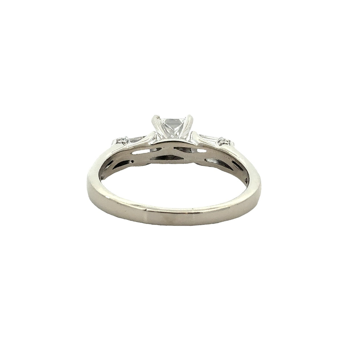 14k White Gold 0.90ctw Princess Cut Diamond Engagement Ring Size 73
