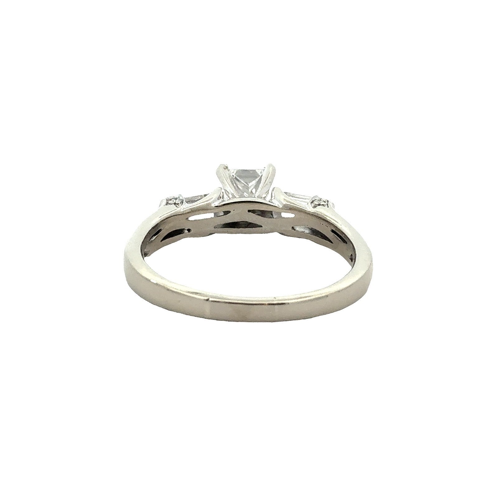 14k White Gold 0.90ctw Princess Cut Diamond Engagement Ring Size 73