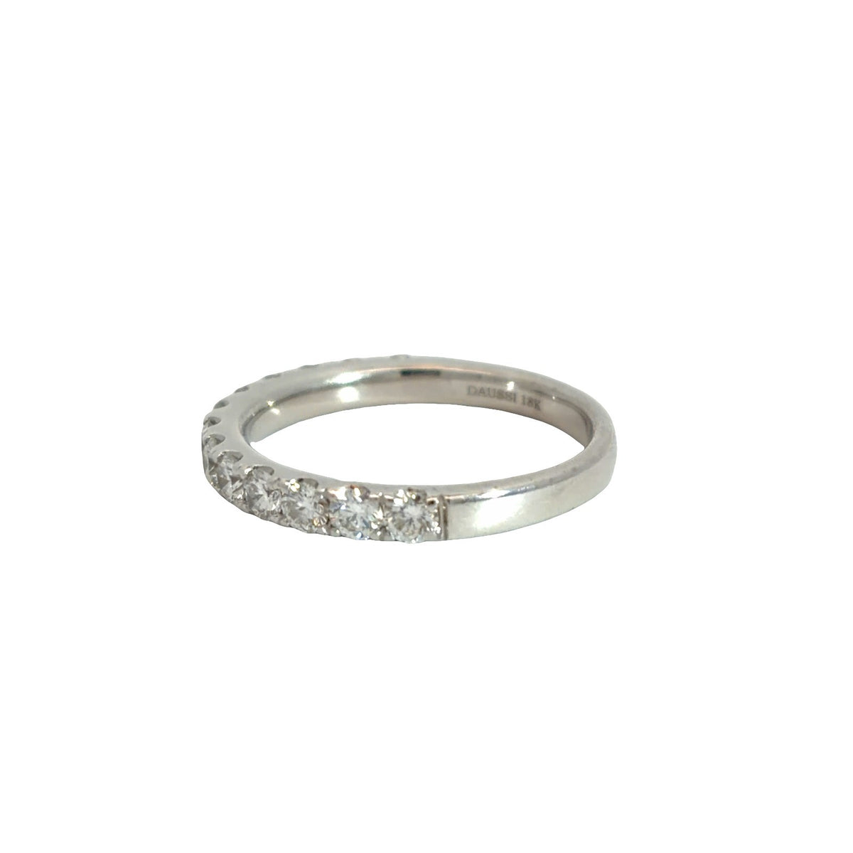 18K White Gold 13 Diamond 0.78cttw Wedding Band Ring2