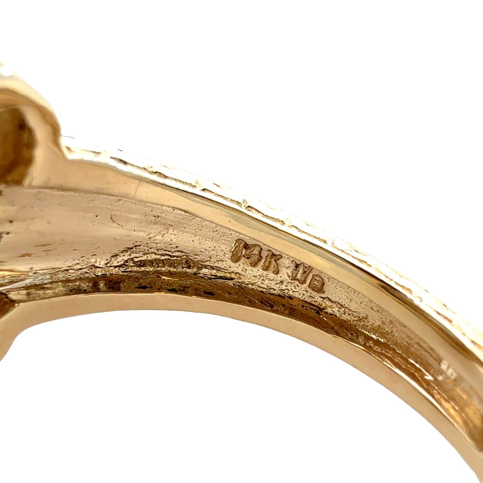 Vintage 14k Yellow Gold Oval 0.94tcw Chrysoberyl 0.27cttw Diamond Cocktail Ring5