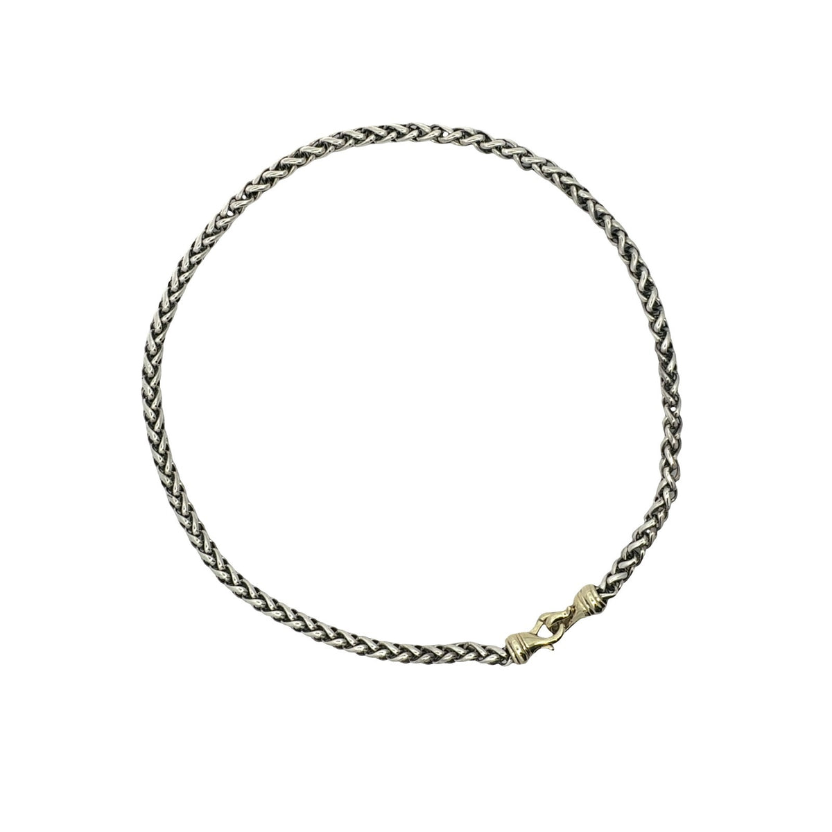 David Yurman Sterling Silver Chain Necklace with 14k Yellow Gold Clasp 20"1