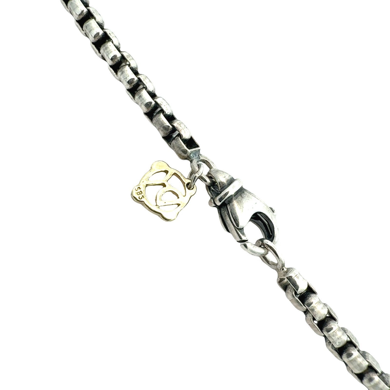 David Yurman Sterling Silver Box Link Chain Necklace5