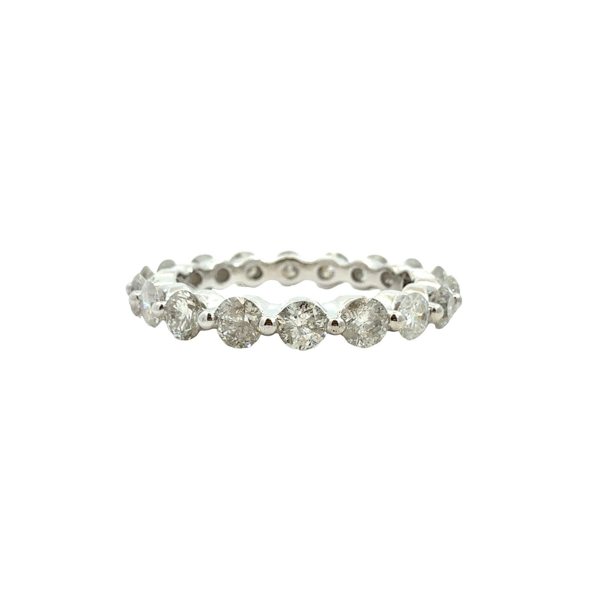 14k White Gold 1.80cttw Diamond Eternity Band Ring Size 60