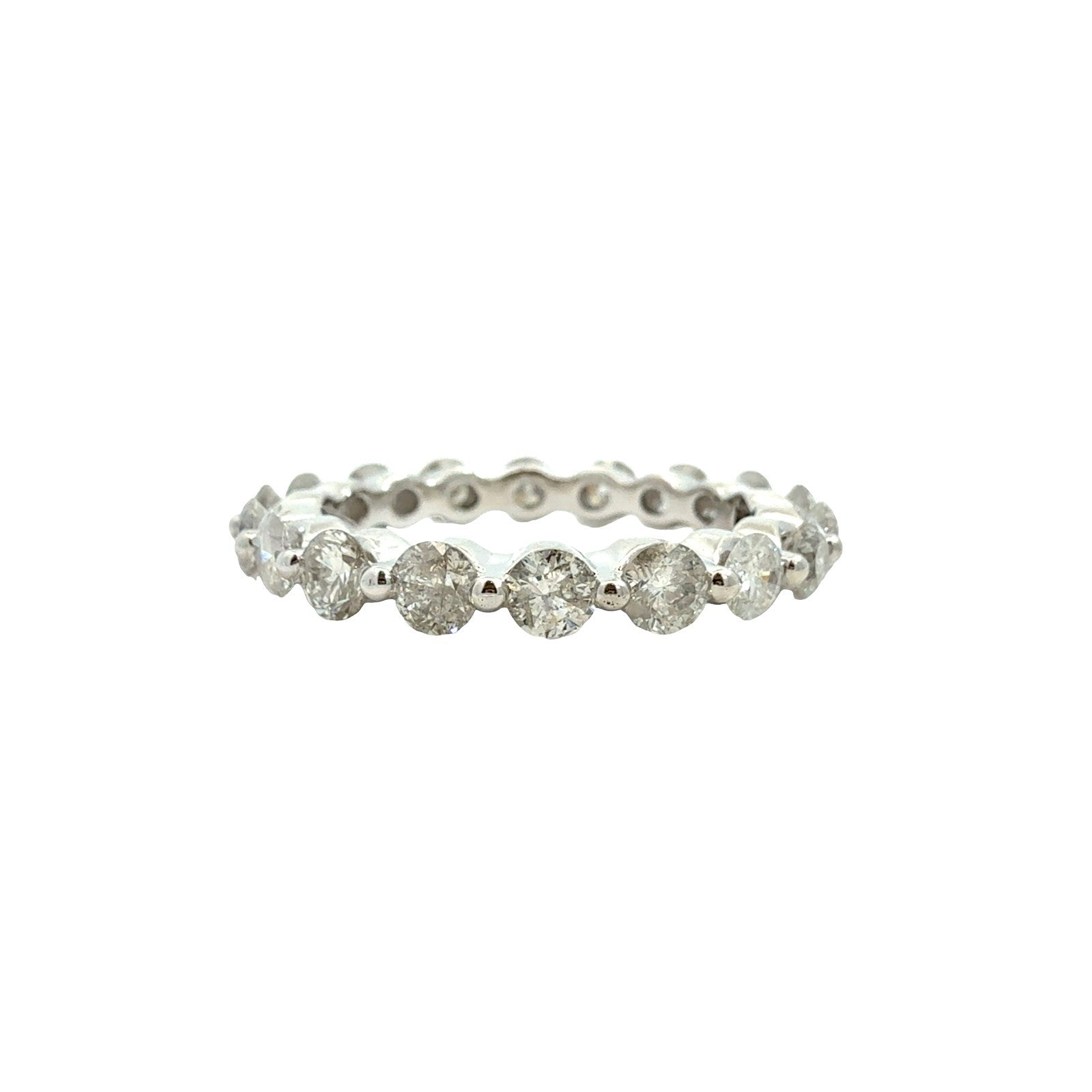 14k White Gold 1.80cttw Diamond Eternity Band Ring Size 60