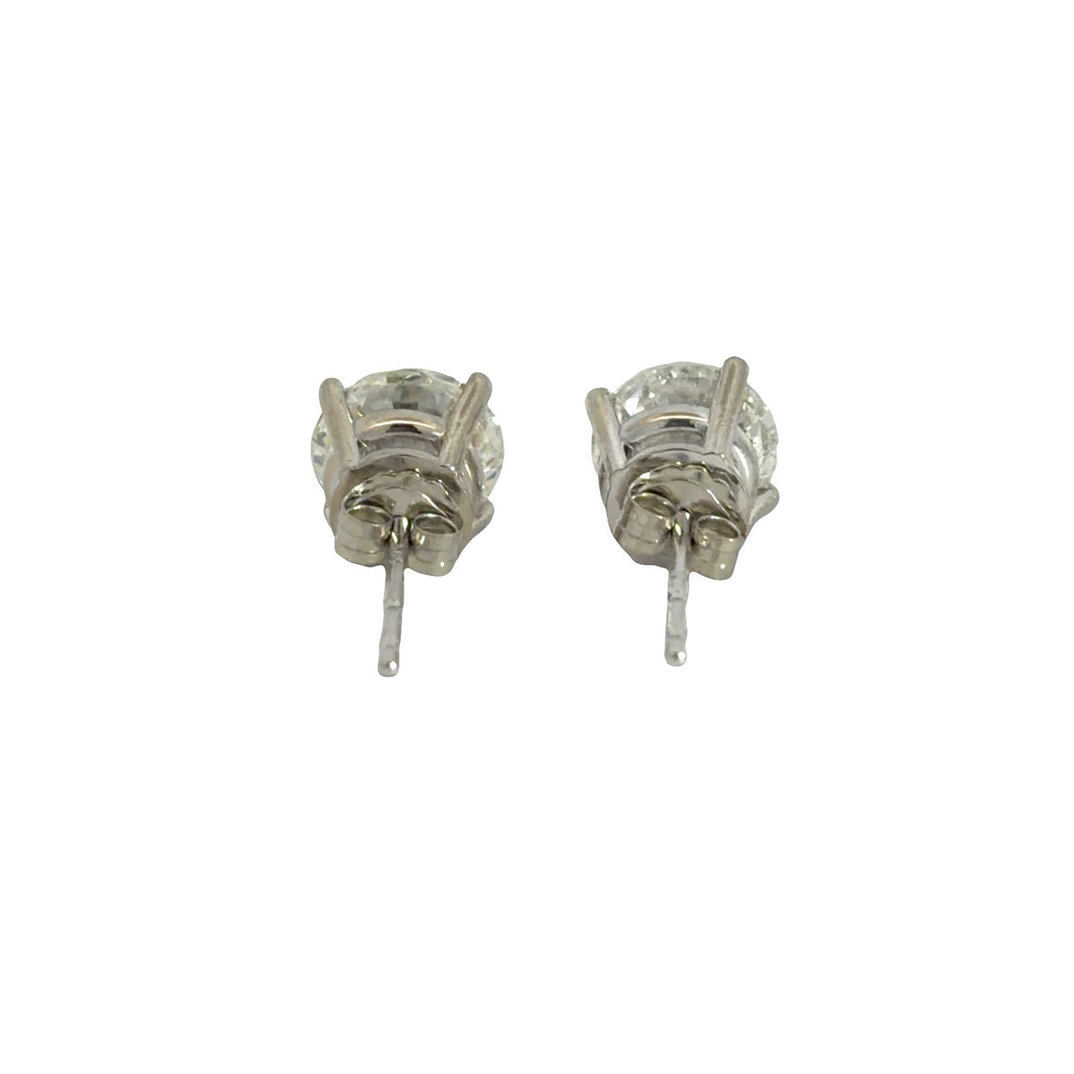 New 14K White Gold Diamond 2.51cttw Stud Earrings4