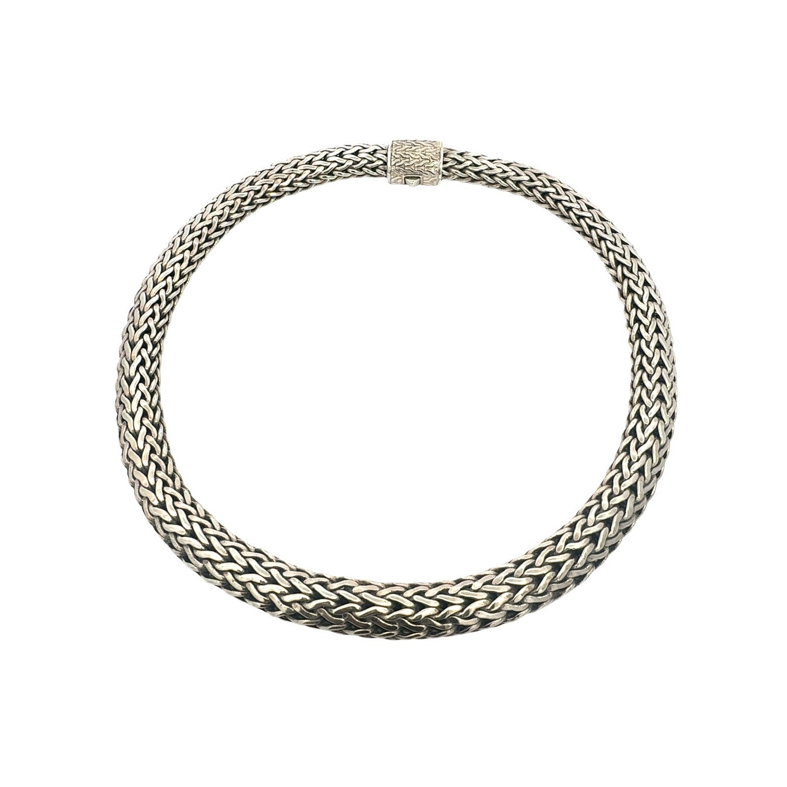 John Hardy Sterling Silver Woven Chain Necklace0