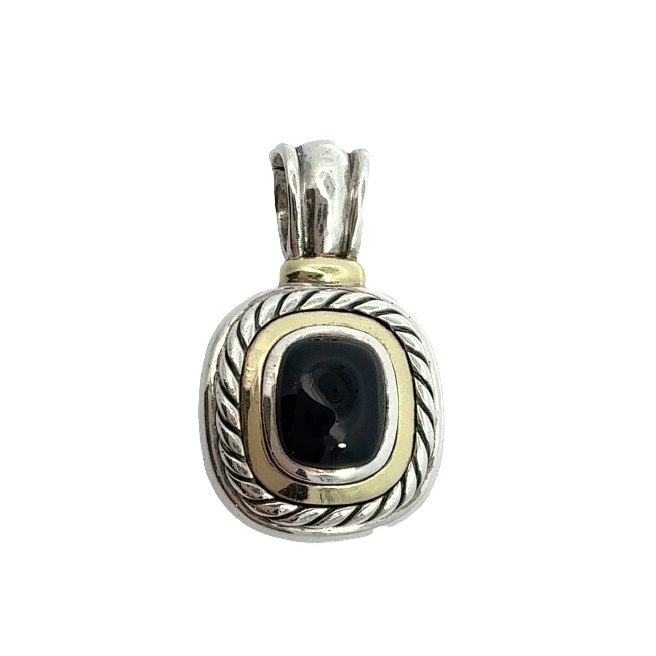David Yurman Sterling Silver & Onyx Albion Enhancer Pendant with 14k Accents0