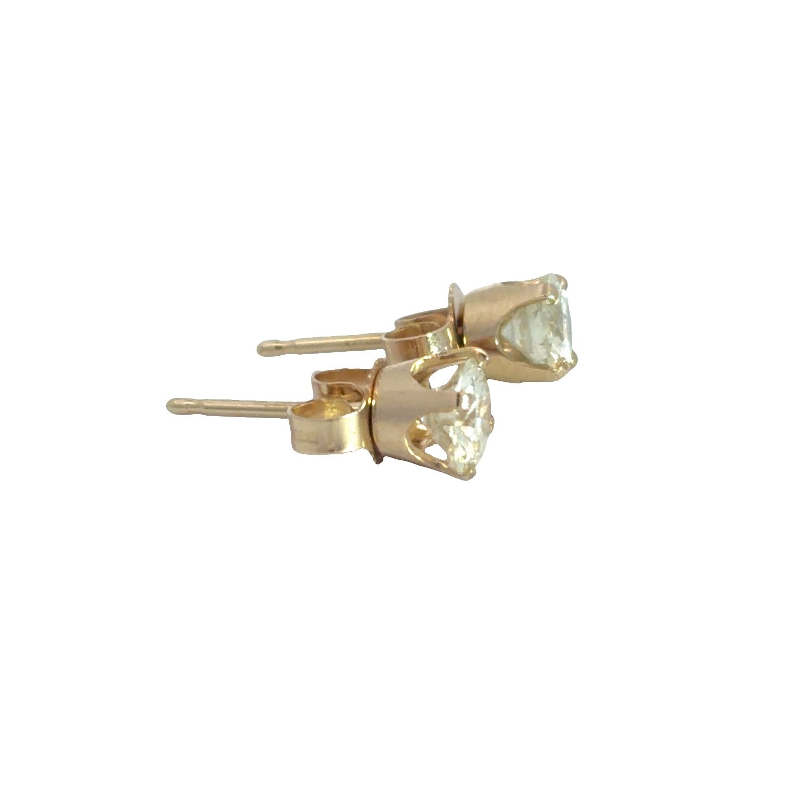 14k Yellow Gold Diamond 0.74cttw Diamond Stud Earrings2