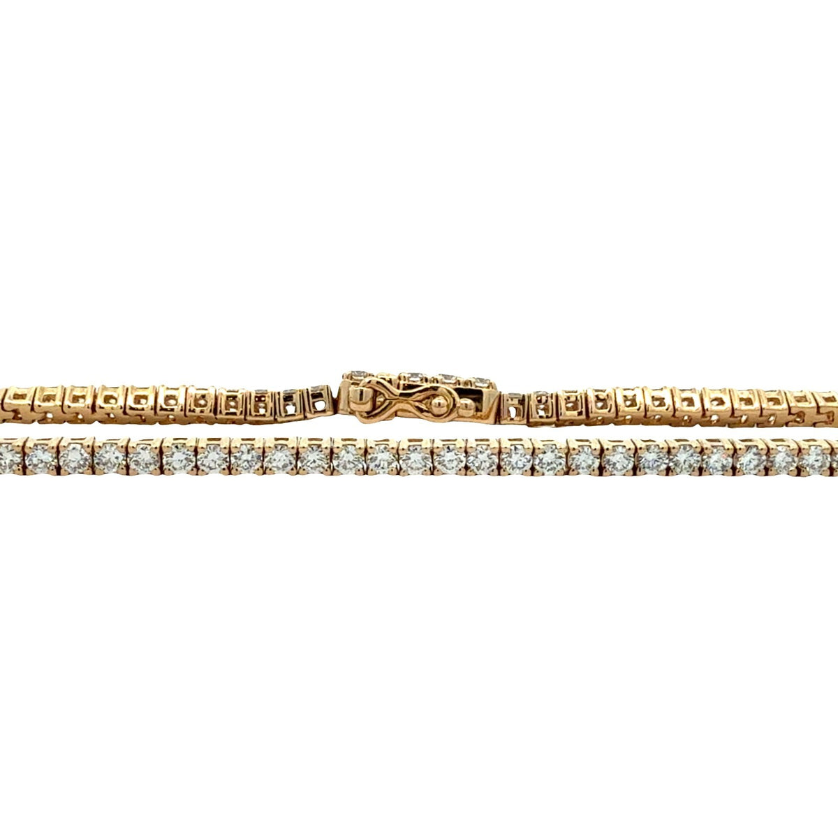 14k Yellow Gold and 2.18cttw Lab- Created Diamond Tennis Bracelet 7"1