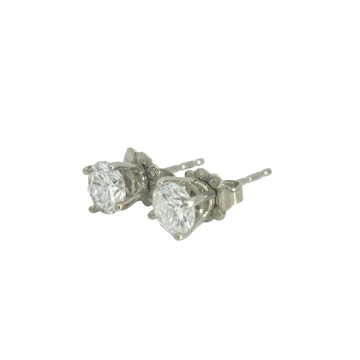 14k White Gold 0.95cttw Diamond Stud Earrings3