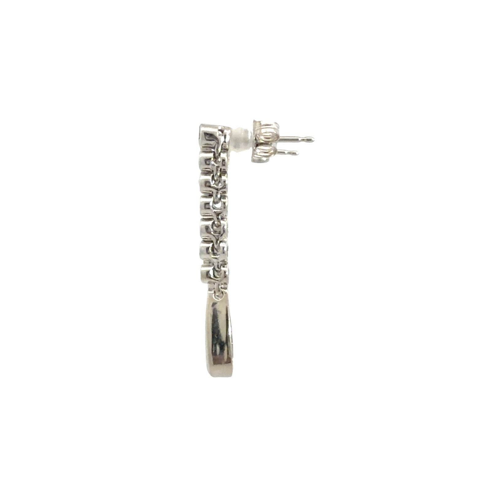 10k White Gold 0.48cttw Diamond Teardrop Dangle Earrings1