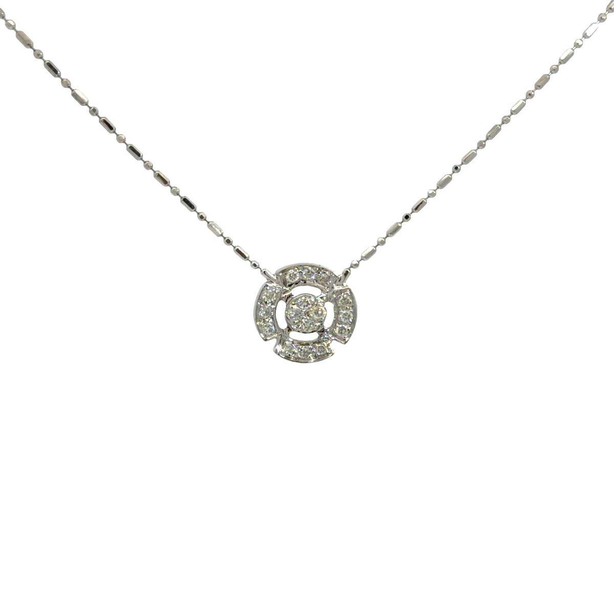 Vintage 18k White Gold 0.28ctw Necklace 16.5"1