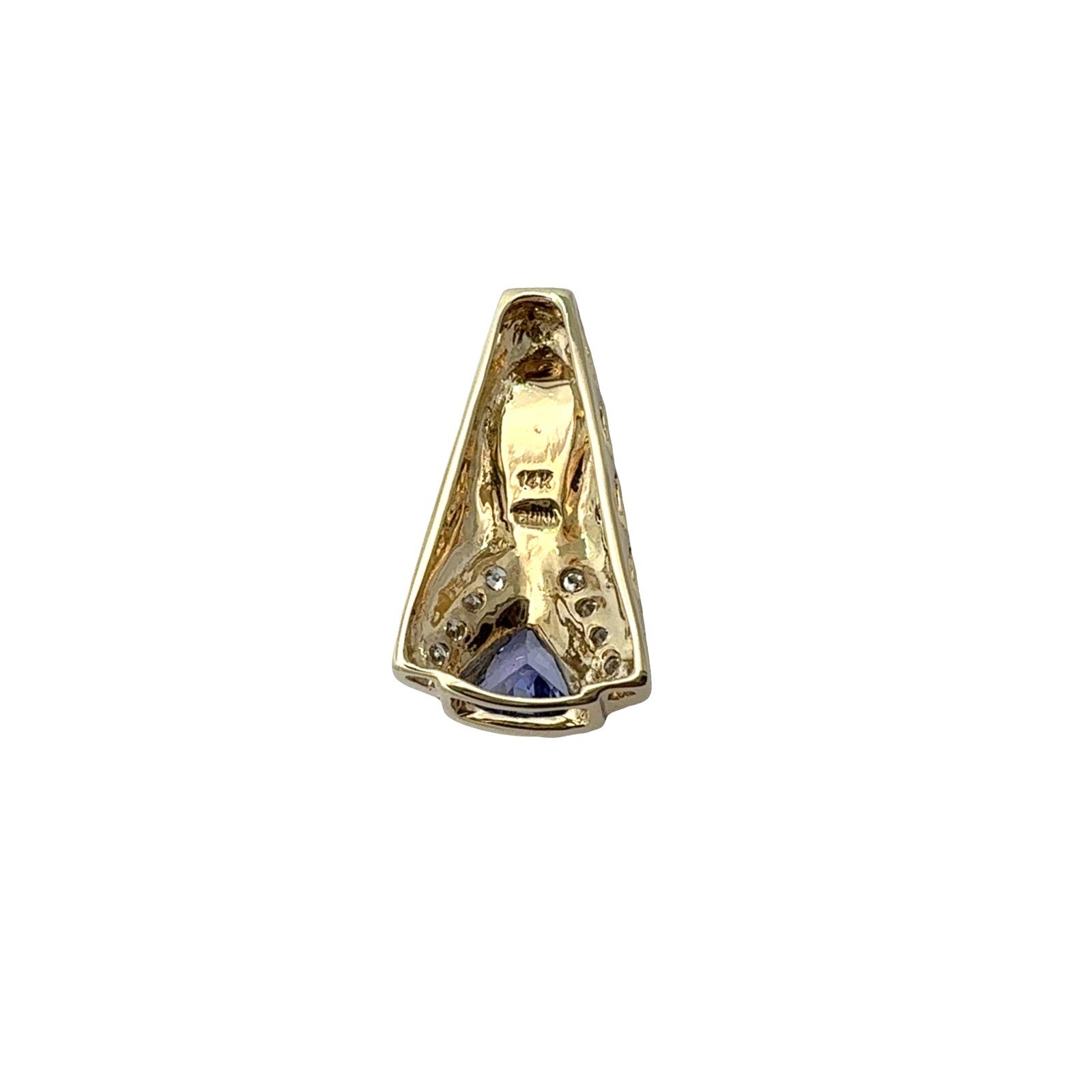 14k Yellow Gold 0.49tcw Tanzanite 0.14cttw Diamond & Opal Inlay Pendant5