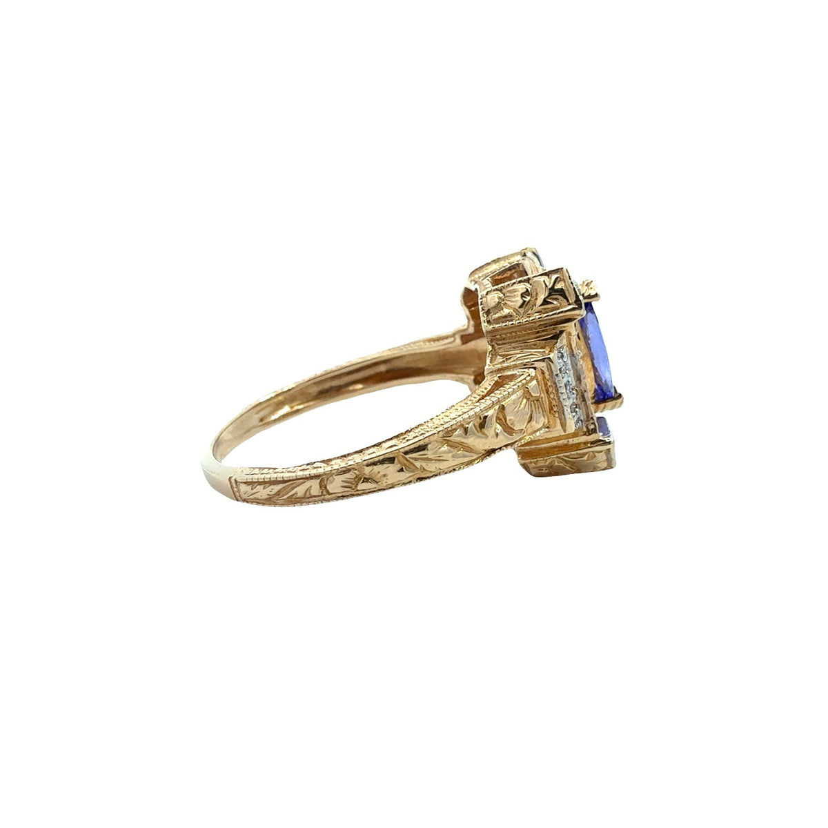 WB 14k Yellow Gold 0.43cttw Diamond 0.30cttw Chrysoberyl 0.47tcw Tanzanite Ring4