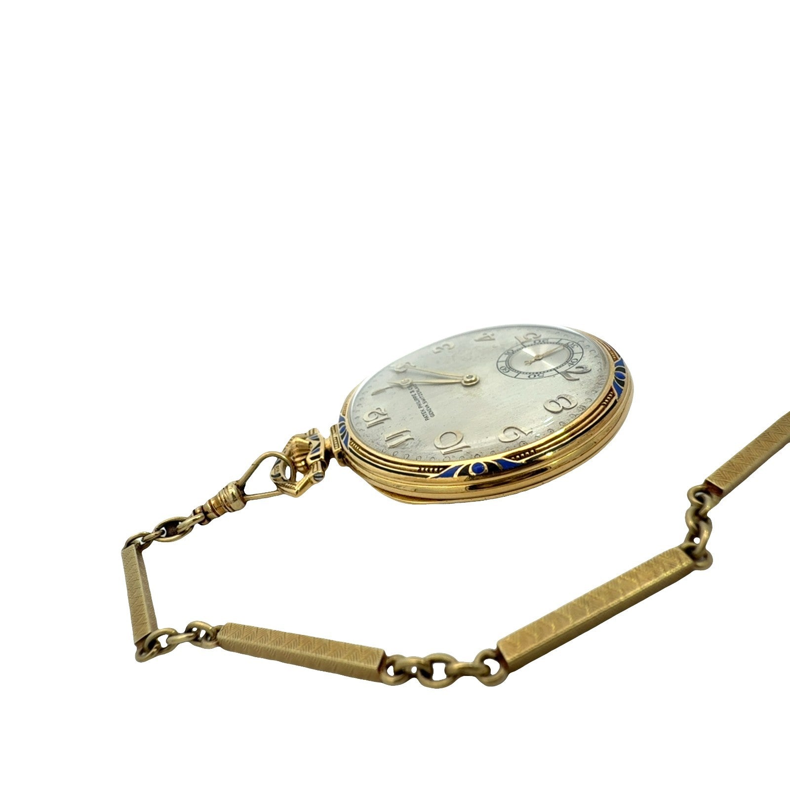 Patek Philippe 18k Yellow Gold Pocketwatch and 14k Yellow Gold Fob Chain7
