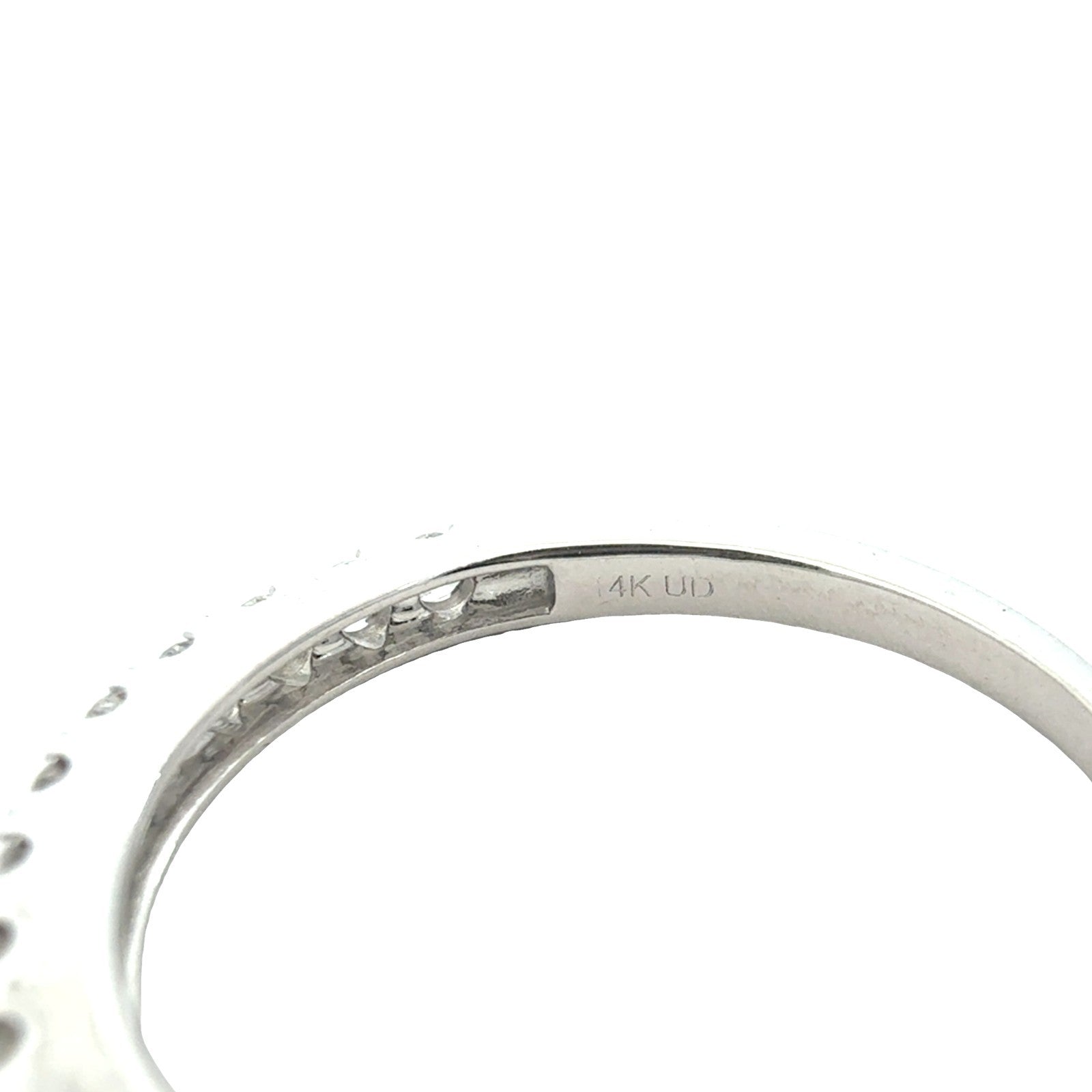 14k White Gold 0.42cttw Diamond Half Eternity Band Ring5