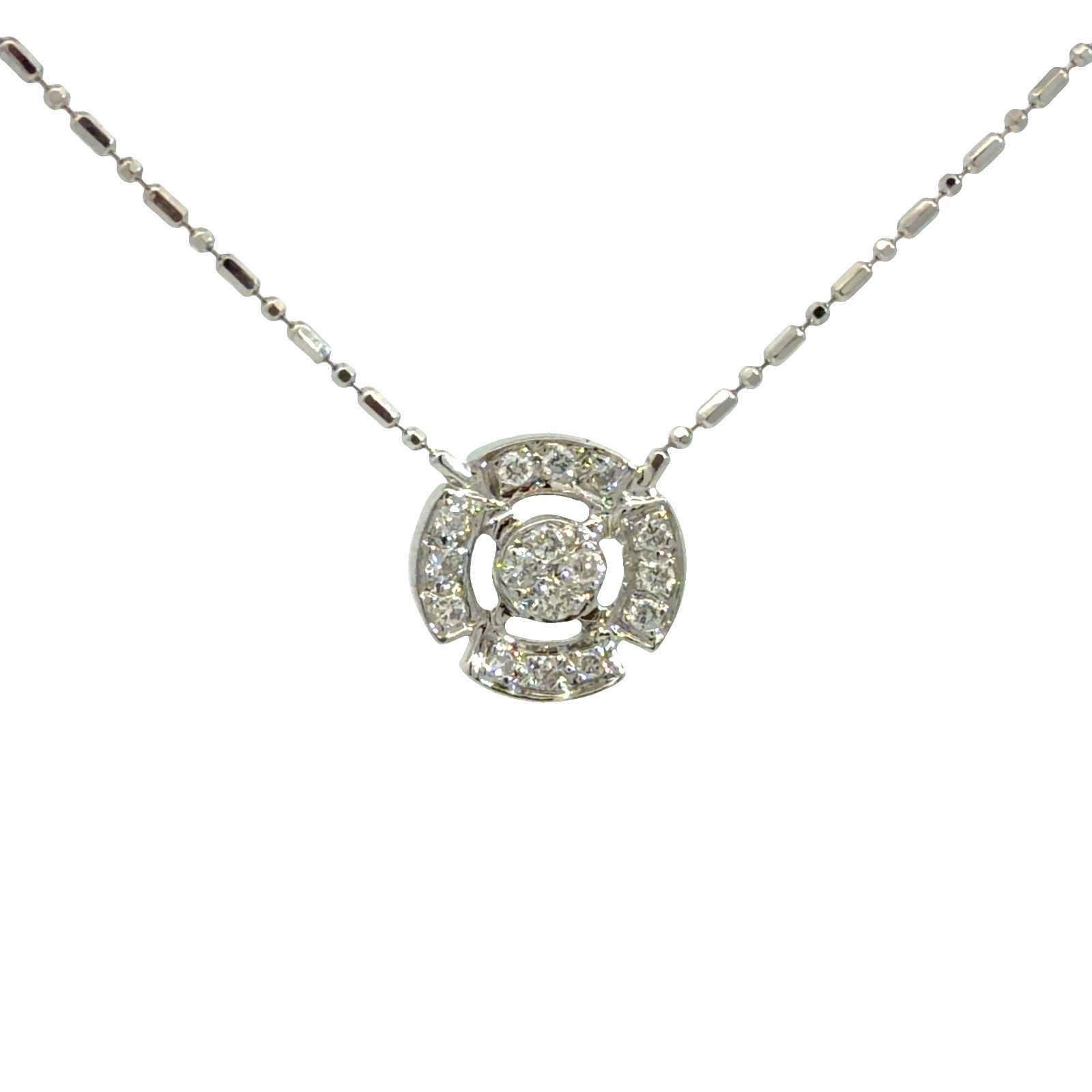 Vintage 18k White Gold 0.28ctw Necklace 16.5"0