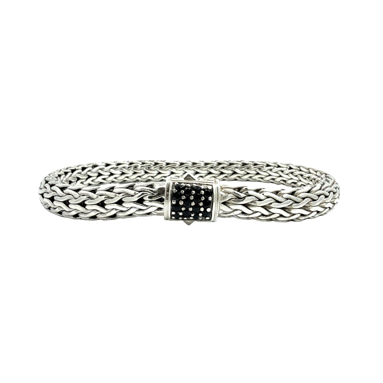 John Hardy Sterling Silver 0.34cttw Spinel Icon Chain Bracelet0